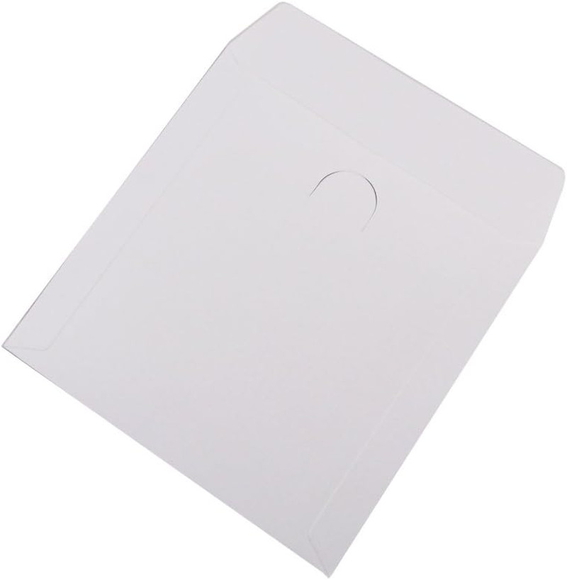 100 Pack Maxtek Premium Thick White Paper CD DVD Sleeves Envelope with Window Cu