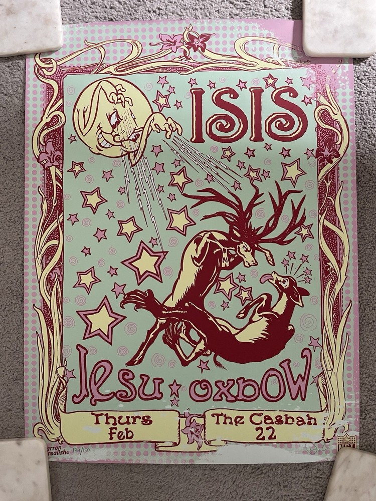 ISIS OXBOW JESU CA 2007 GIG POSTER GREALISH S/N ED LTD