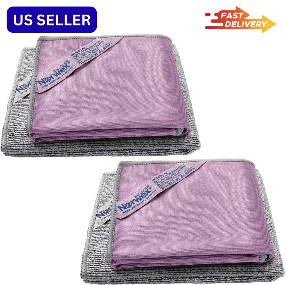 2 PACK (4pc) Norwex Basic Package, EnviroCloth + Window Cloth. FAST SHIPPING