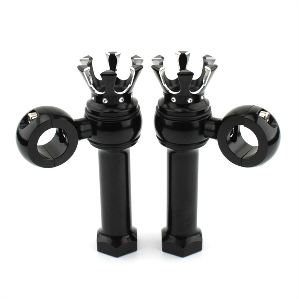 Motorcycle Handlebar Riser Handle Bar Riser Clamp Kit For Harley 1" Black White