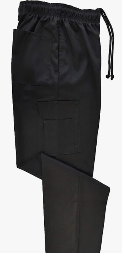 Classic Black Chef Pants Heavy Duty Chef Uniform Kitchen Chef Wear 8641 Black