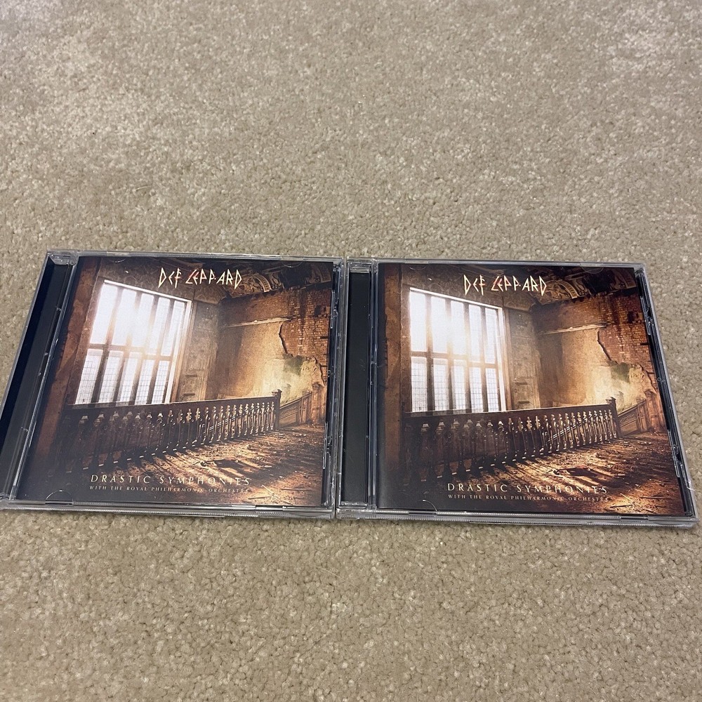 Def Leppard Autographed CD Drastic Symphonies Hand SIGNED Litho Card