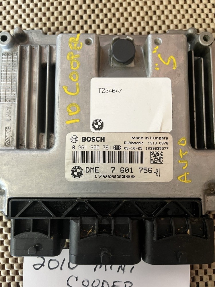 2010 Mini Cooper S AT ECU 7601756 ECM PCM Engine Control Module