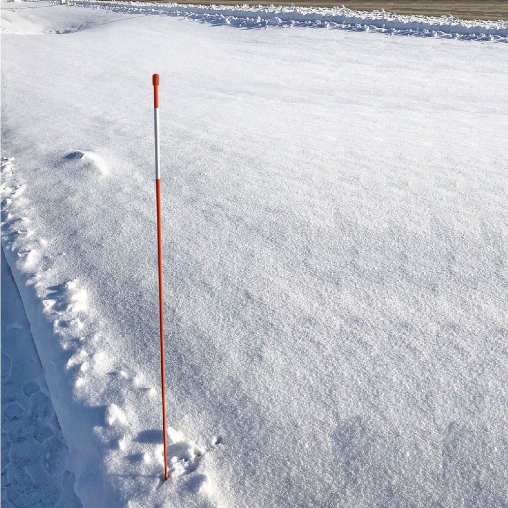 (Pack of 20) 5/16" Orange Snow Poles with Reflector, Heavy Duty Fiberglass Rod