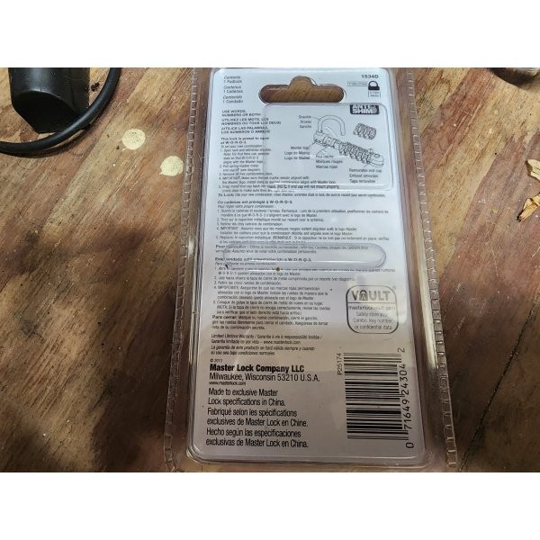White Master Lock 1534D Word Combination Padlock