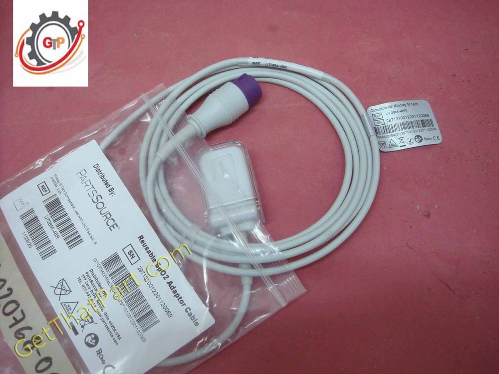 Mindray Datascope Compatible Reusable SpO2 Adapter Cable Oem New Pkg
