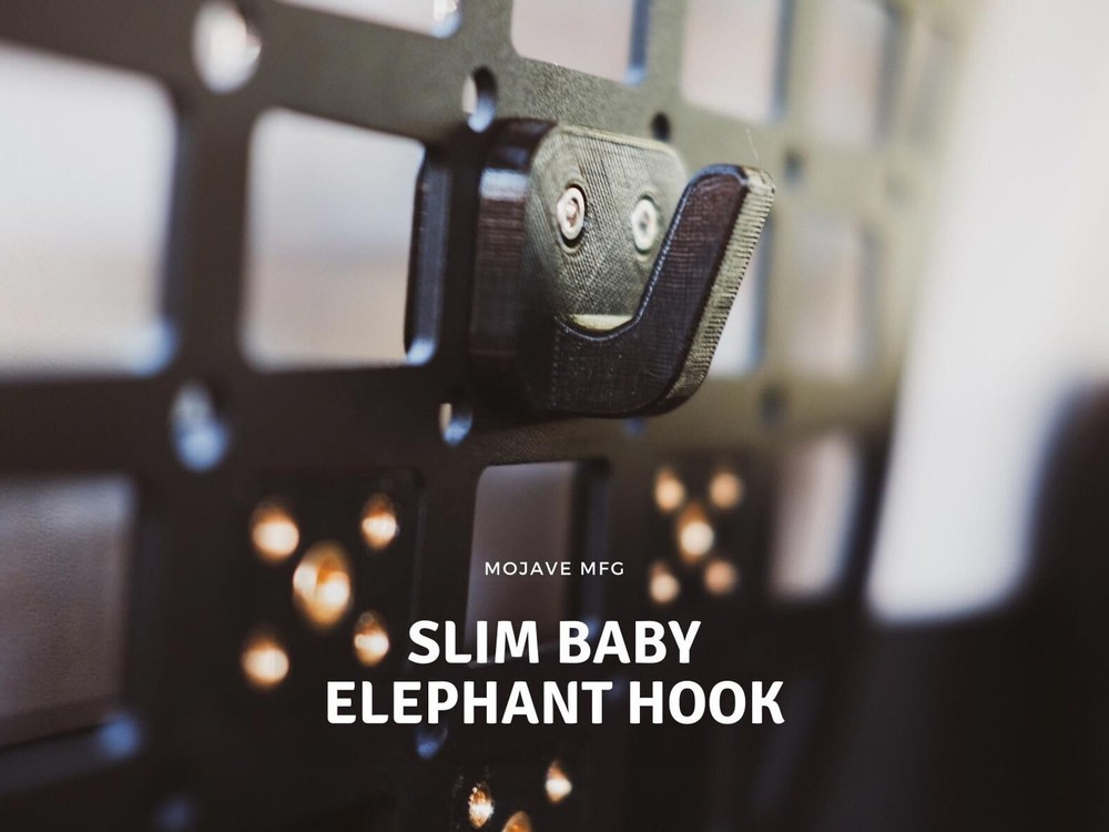 Slim Baby Elephant Hook (2 Pack)