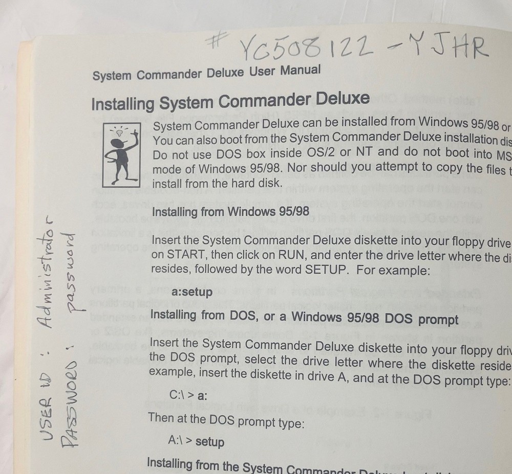 System Commander Deluxe User Manual VCOM Partitioning Guide Windows Linux (1998)