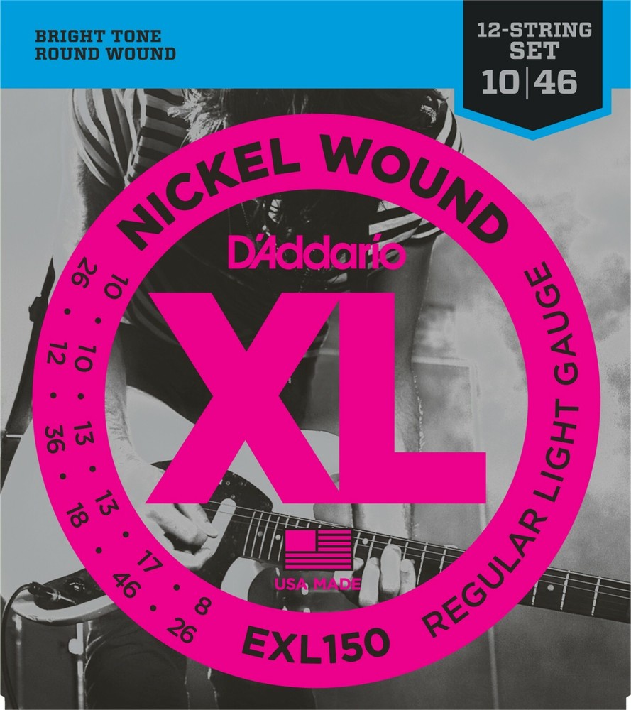 D'Addario EXL150 12 String Nickel Wound Light Guitar Strings