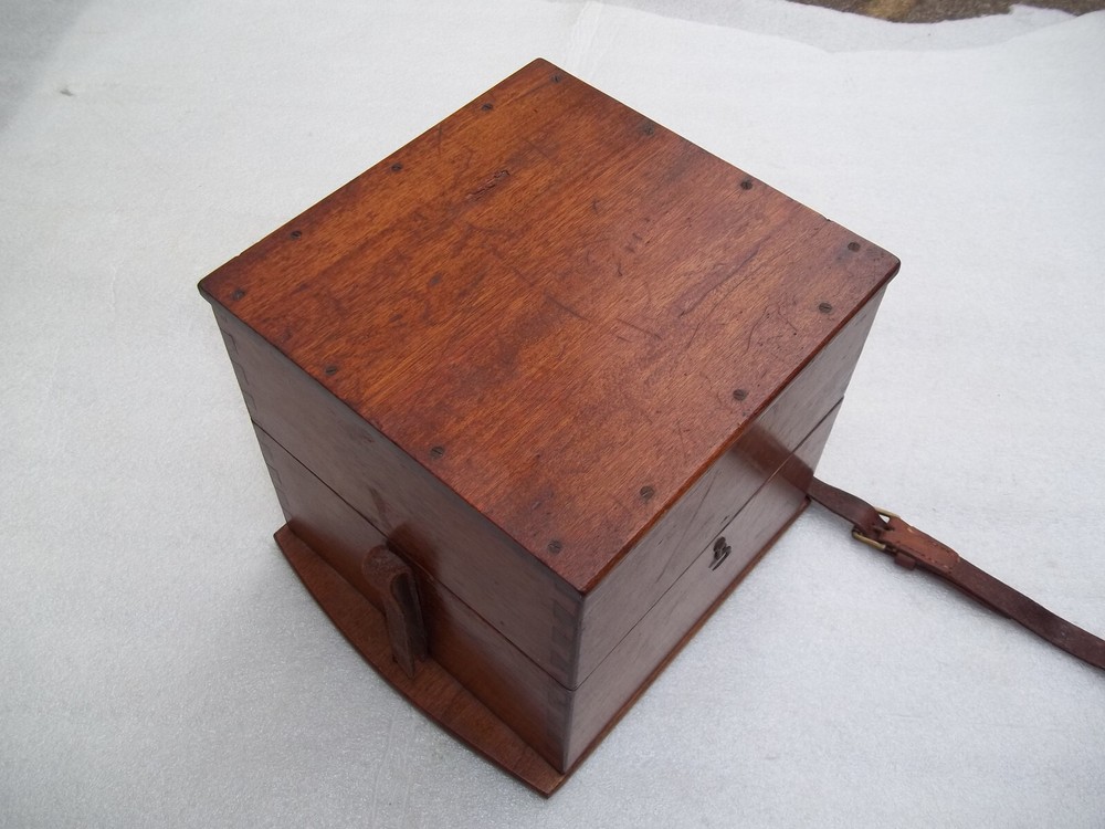 Antique Marine Chronometer Guard Case - Damaged Hinge