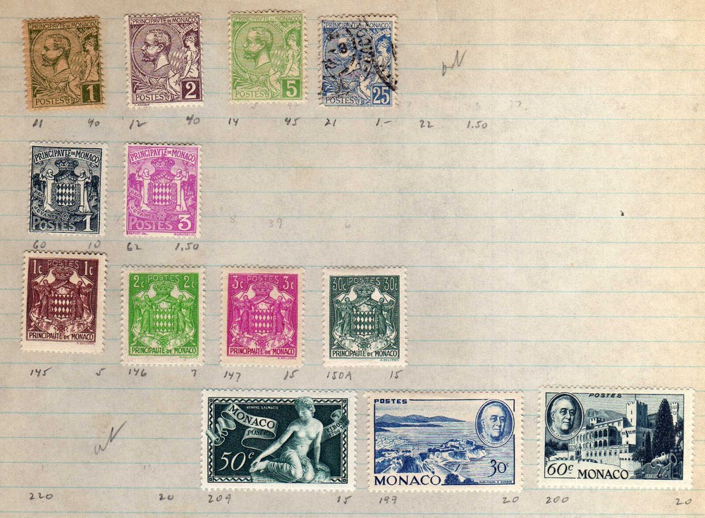 MONACO -  30 STAMPS ONLY