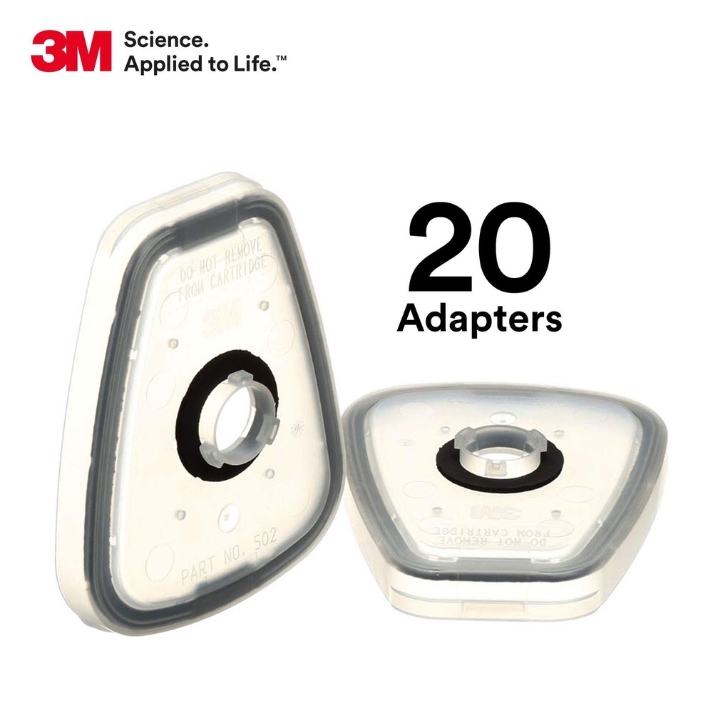 3M Respirator Filter Adapter 502 20 Pack