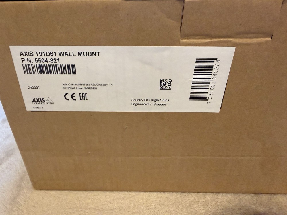 AXIS T91D61 Wall Mount P/N 5504-821 Open Box