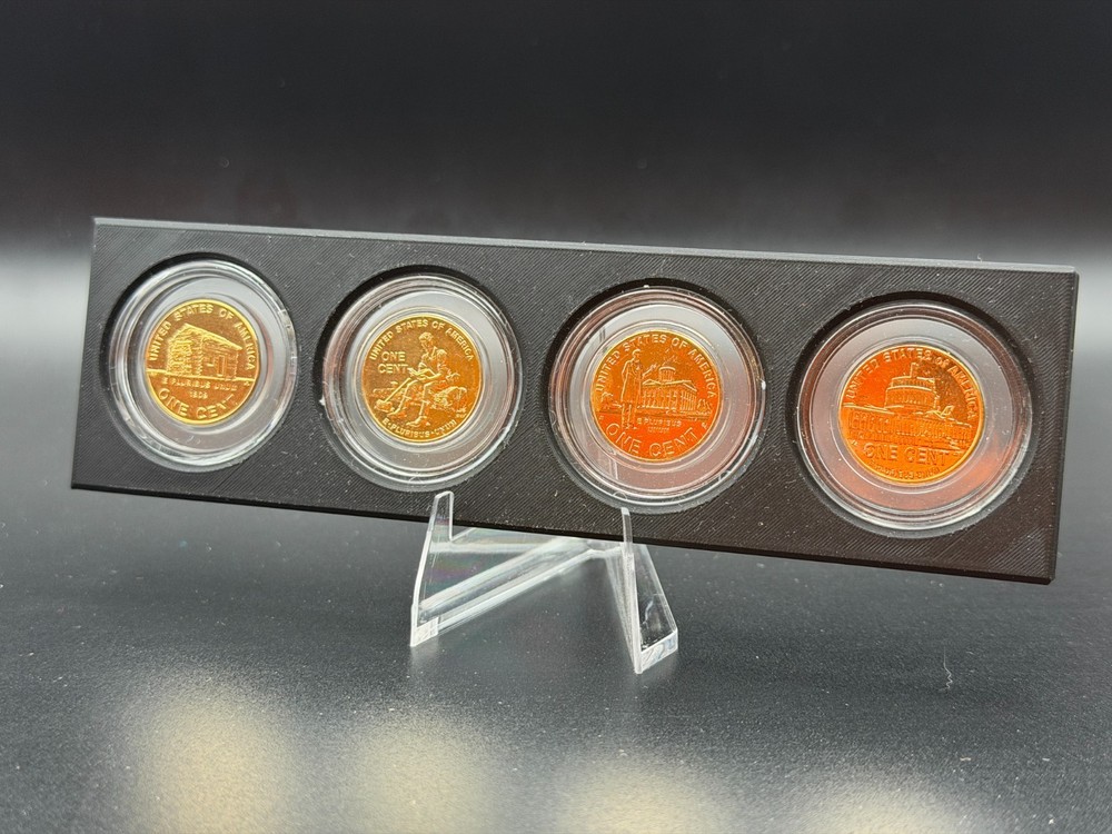 2009 Gold Plated Bicentennial Cent Set - 4 Coins