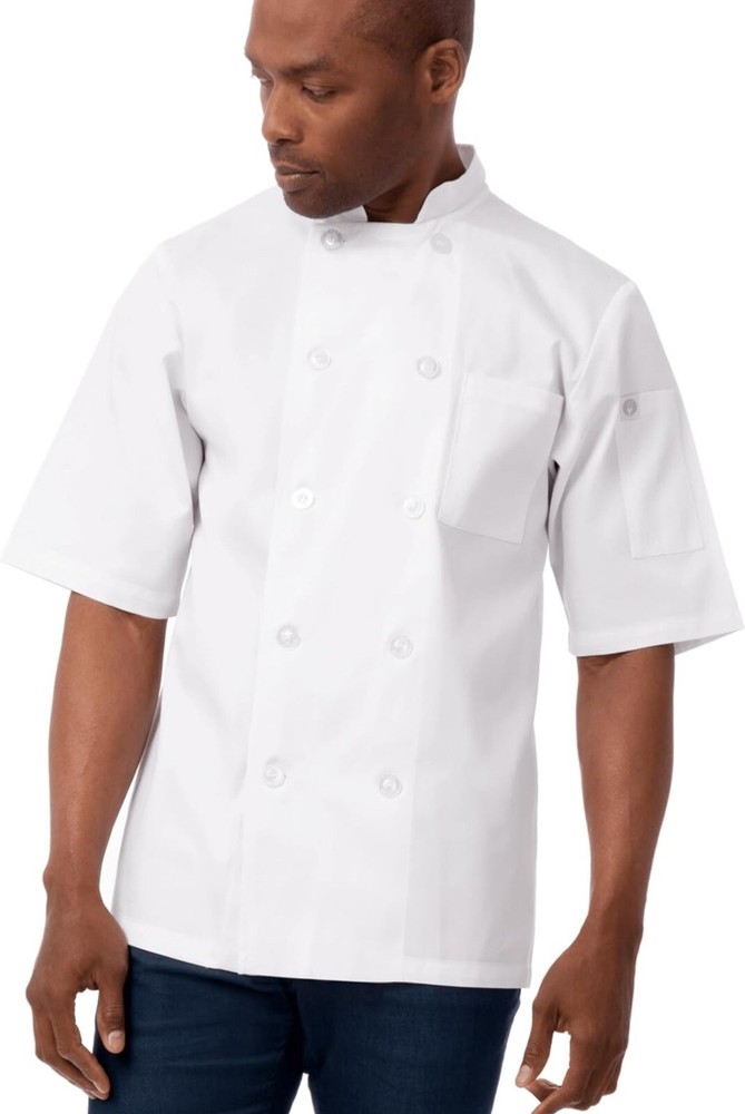 Chef Works Men's Volnay Chef Coat, White, Medium