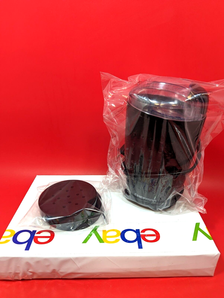 Chefman Electric Coffee Grinder Blk One Touch Grinds Beans, Herbs & Spice Bundle