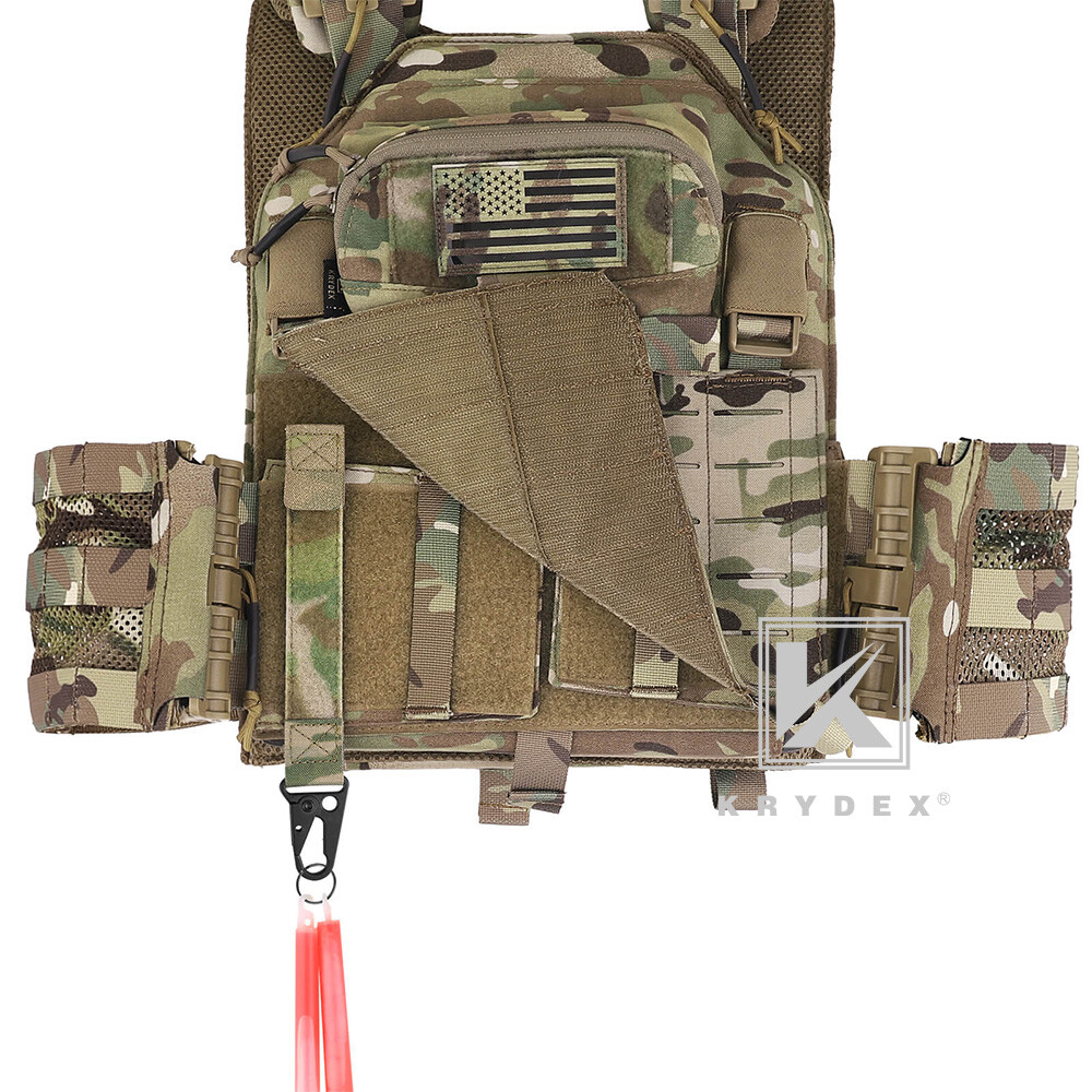 KRYDEX Tactical Hook Strap Clip Keychain Carabiner for MOLLE Belt/Tactical Vest