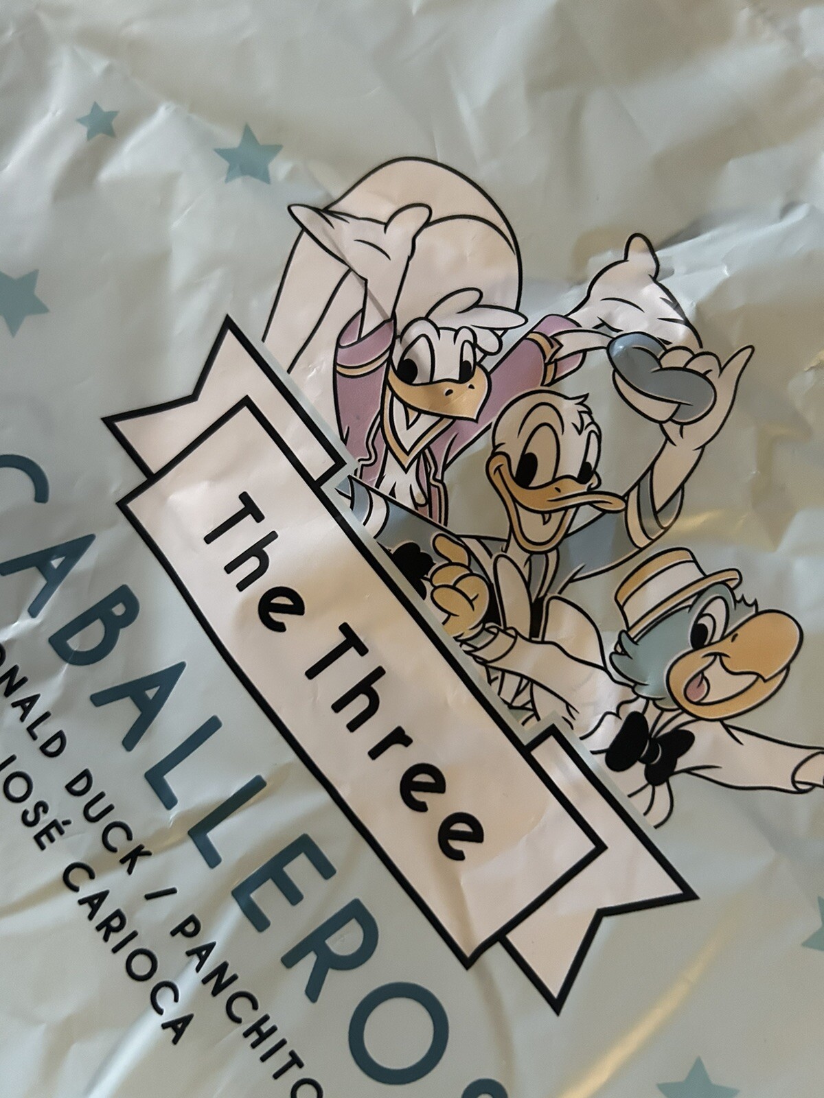 Disney DONALD DUCK Shopping Bag 3 Pcs caballeros Hard To Find Retro Vintage L@@k
