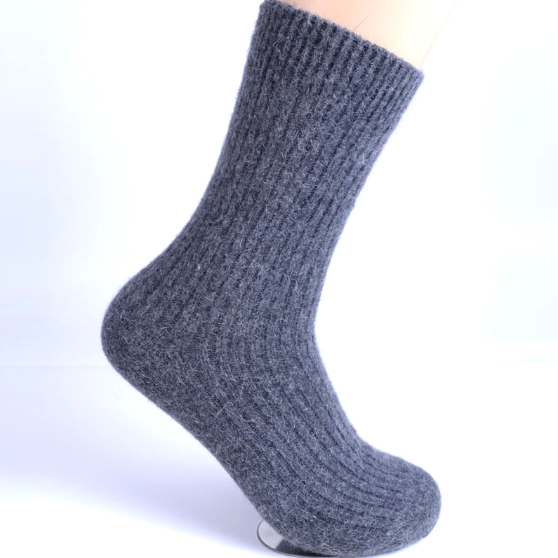 3 Pack Men 100%Merino Wool Crew Socks Thicken Dress Solid Thermal Boot Winter