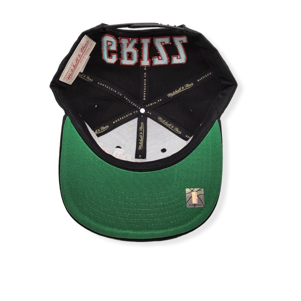 Mitchell & Ness Memphis Grizzlies Drop Back Black Adjustable Snapback Hat Cap