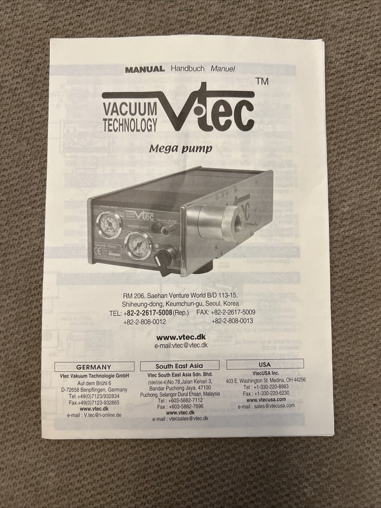 VMega Vacuum Pump ML400-CP-2-E-X