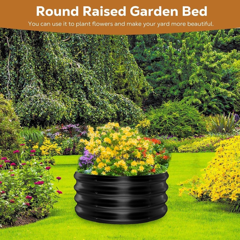 24 Inch Round Galvanized Fire Pit Ring, Round Galvanized Fire Ring, 2 Feet Di...