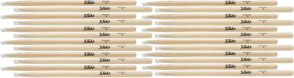 On-Stage Stands 7A Nylon Tip Maple Drumsticks