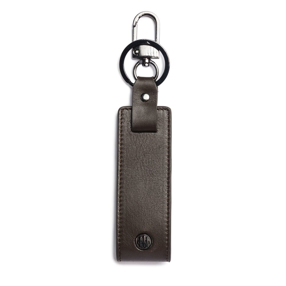 Beretta Brown Leather Keychain with Logo and Keyring (OG431L01260089UNI)