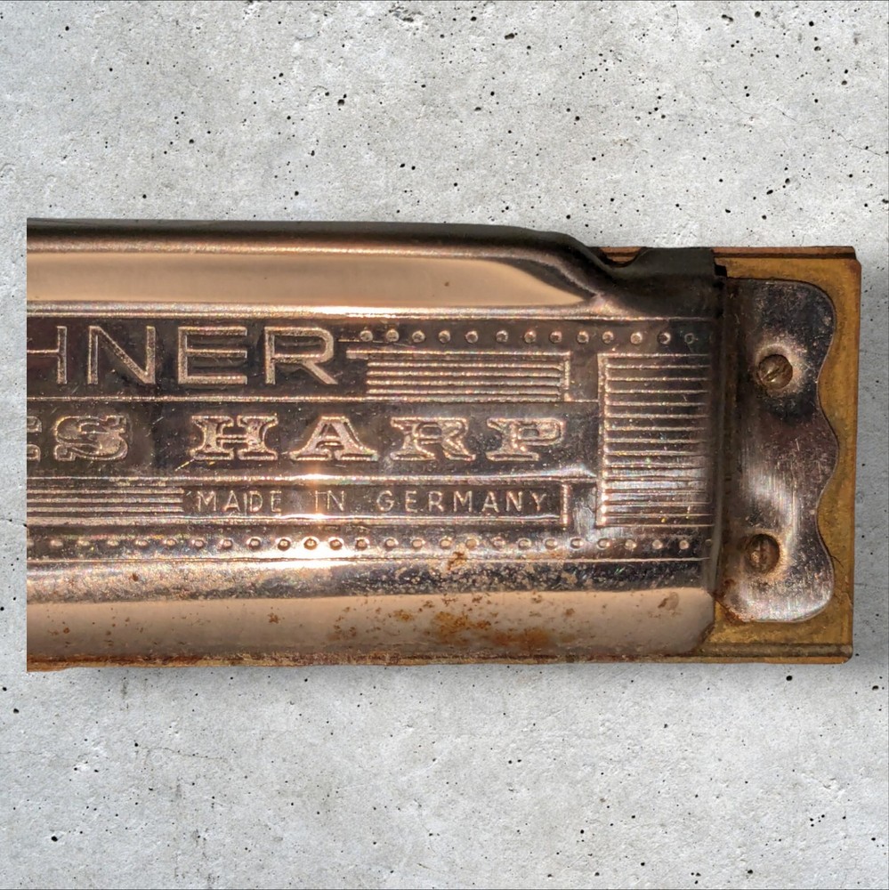 M Hohner Blues Harp Made In Germany W/Case