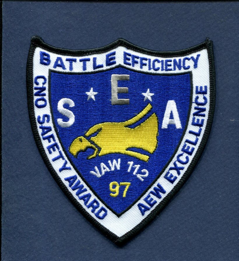VAW-112 GOLDEN EAGLES BATTLE E 1997 E-2 E-2C HAWKEYE US NAVY Squadron Patch