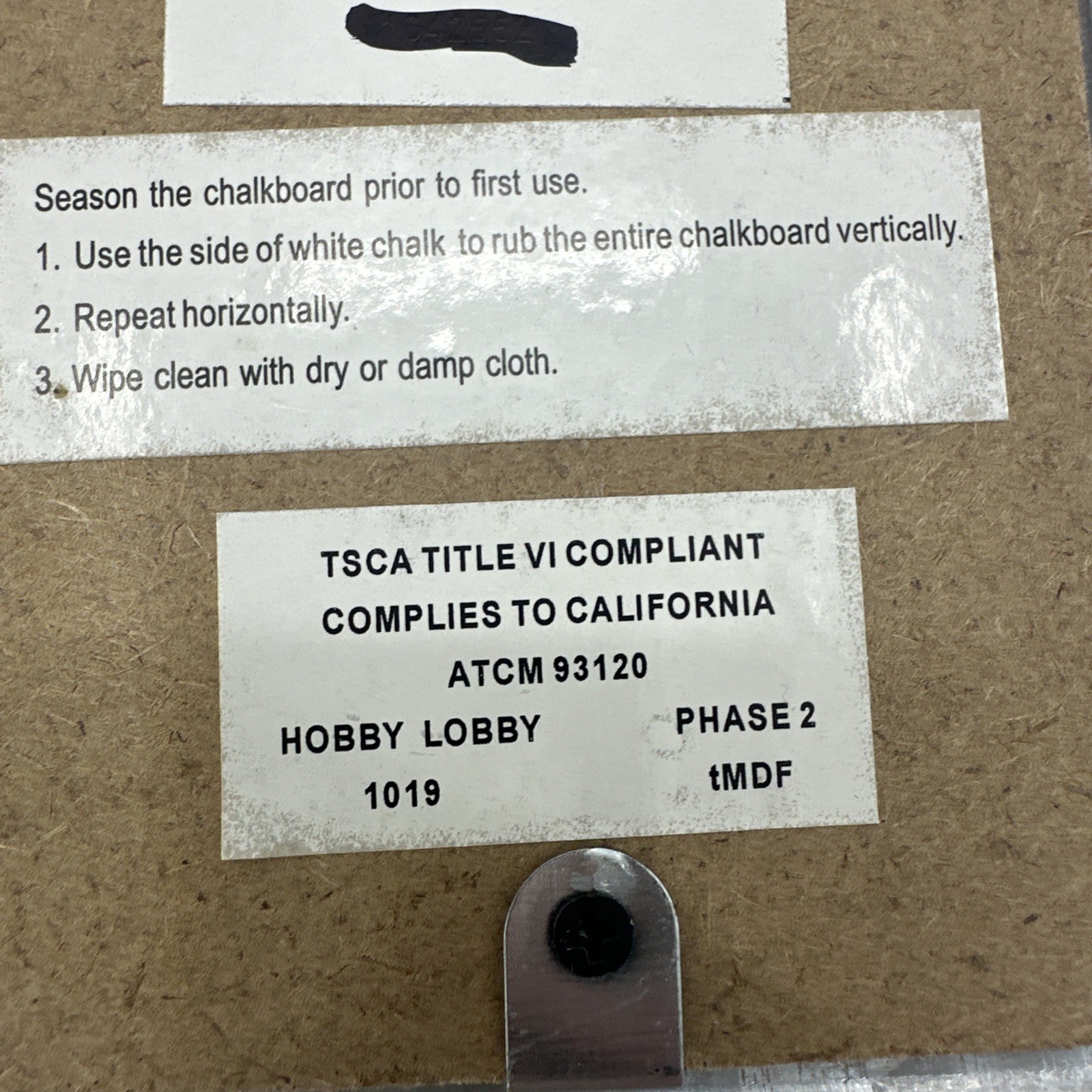 12”x8” Chalk Board with Galvanized Metal Frame With Rope Rectangle {1}