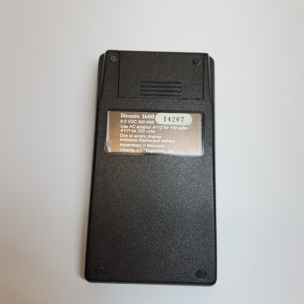 Vintage Litronix Solid State 1600 Percent Calculator Tested