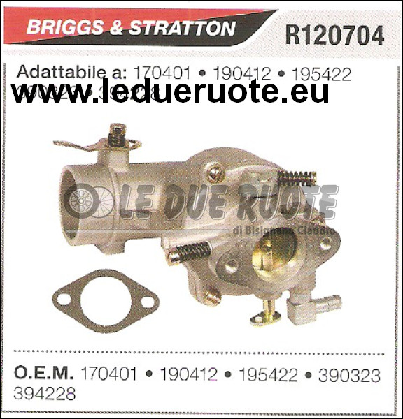 190412 Carburetor With Float Briggs & Stratton 170401 190412
