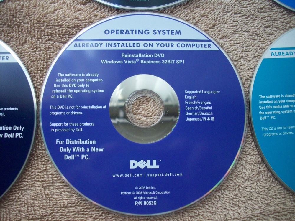 8 Dell Cds Discs For Applications-Drivers & Utilities-Monitors-Operating System