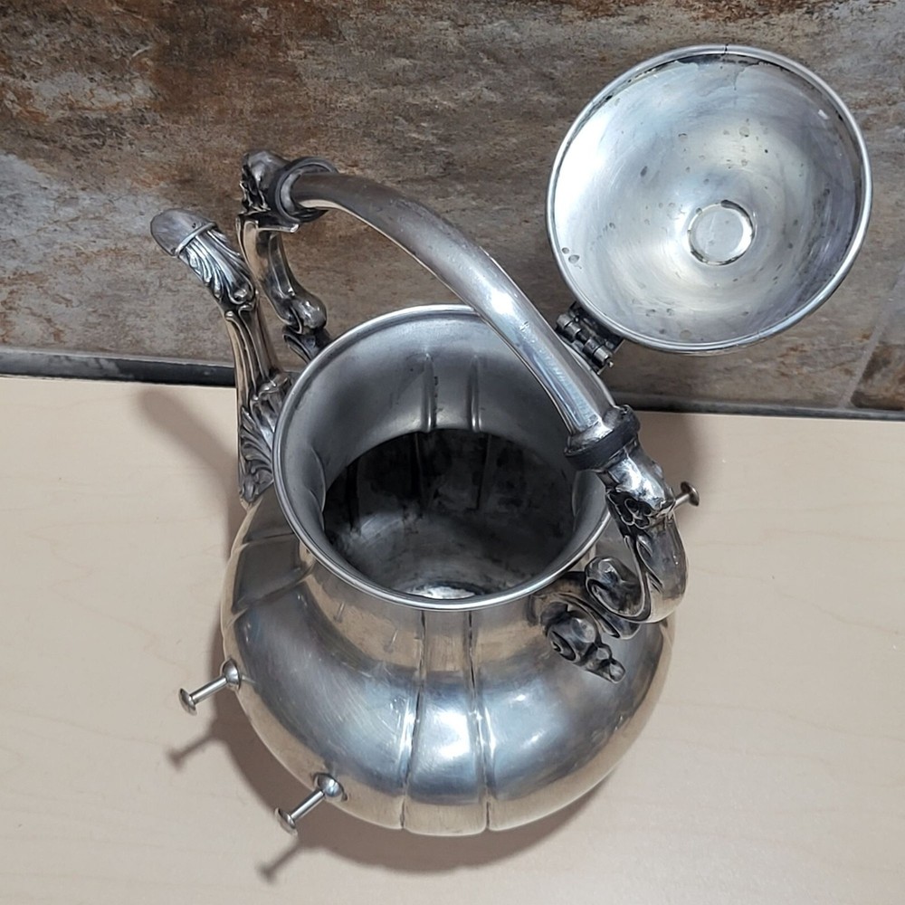 VTG Silver Plated on Metal Classic Tilting Teapot with Handle