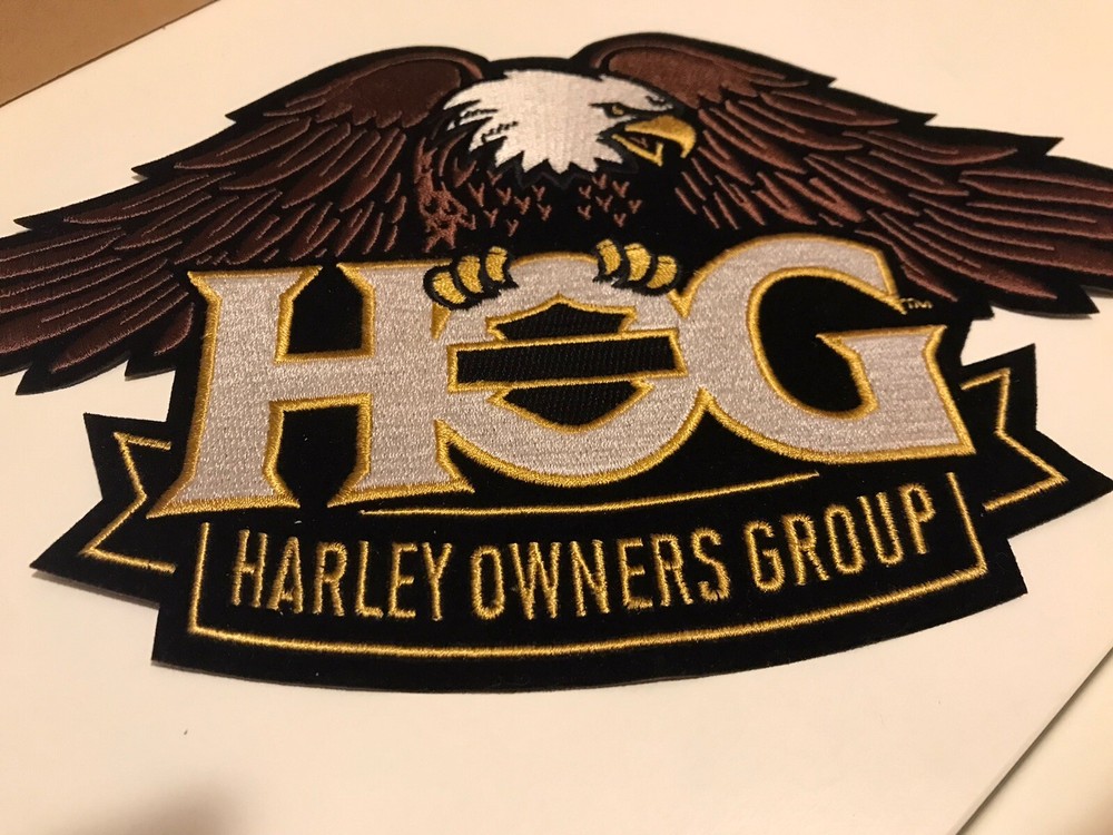 Large 10 3/4" Harley Davidson Owners Group Patch HOG Eagle Motorcycle Jacket