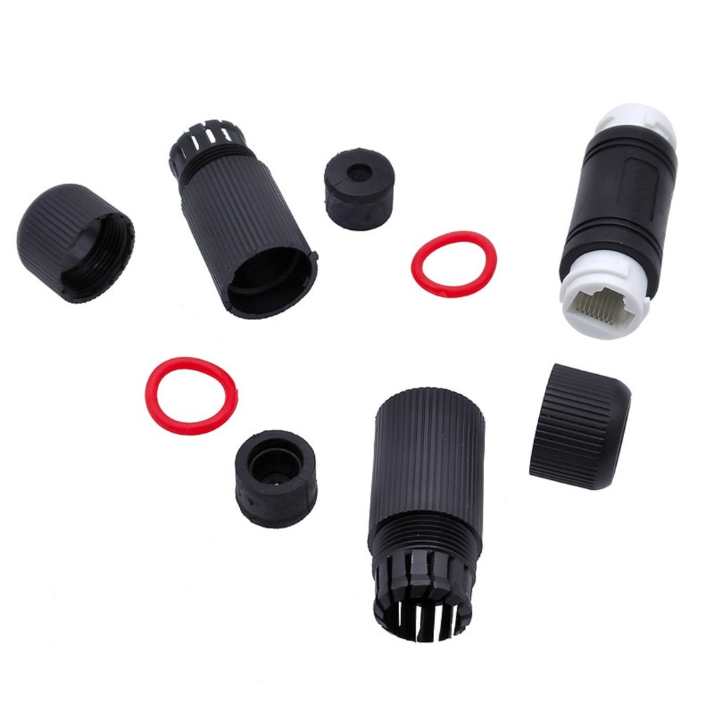 Double Head RJ45 Waterproof Ethernet Network Cable Connector Coupler Adapter B