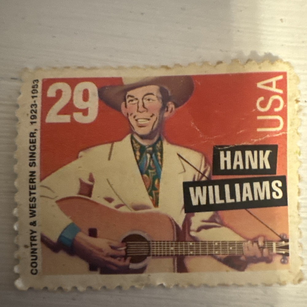 1993 Hank Williams Vintage 29 Cent Postage Stamp
