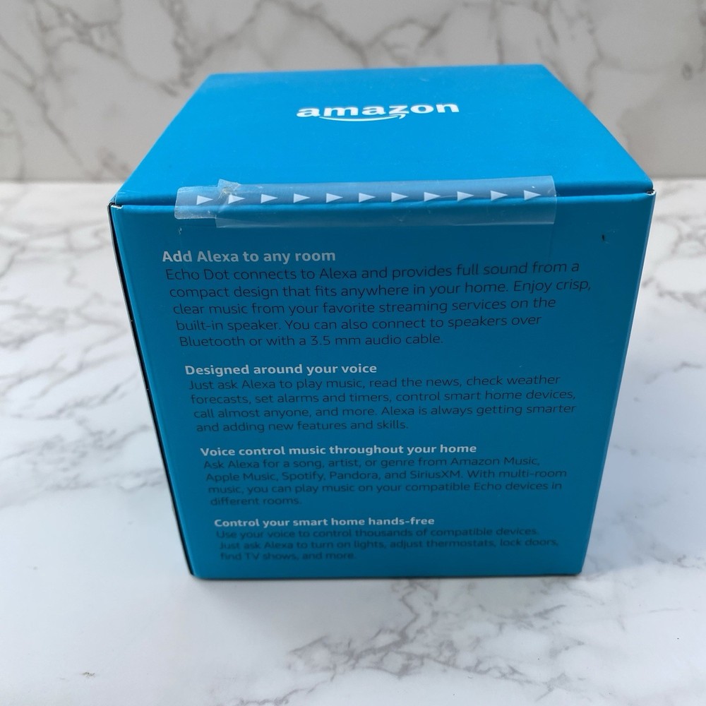 Amazon Echo Dot (3rd) Gen. Bluetooth, With Alexa. Charcoal. New / Sealed.