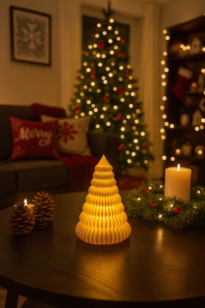 Christmas Ribbed LED Christmas Tree