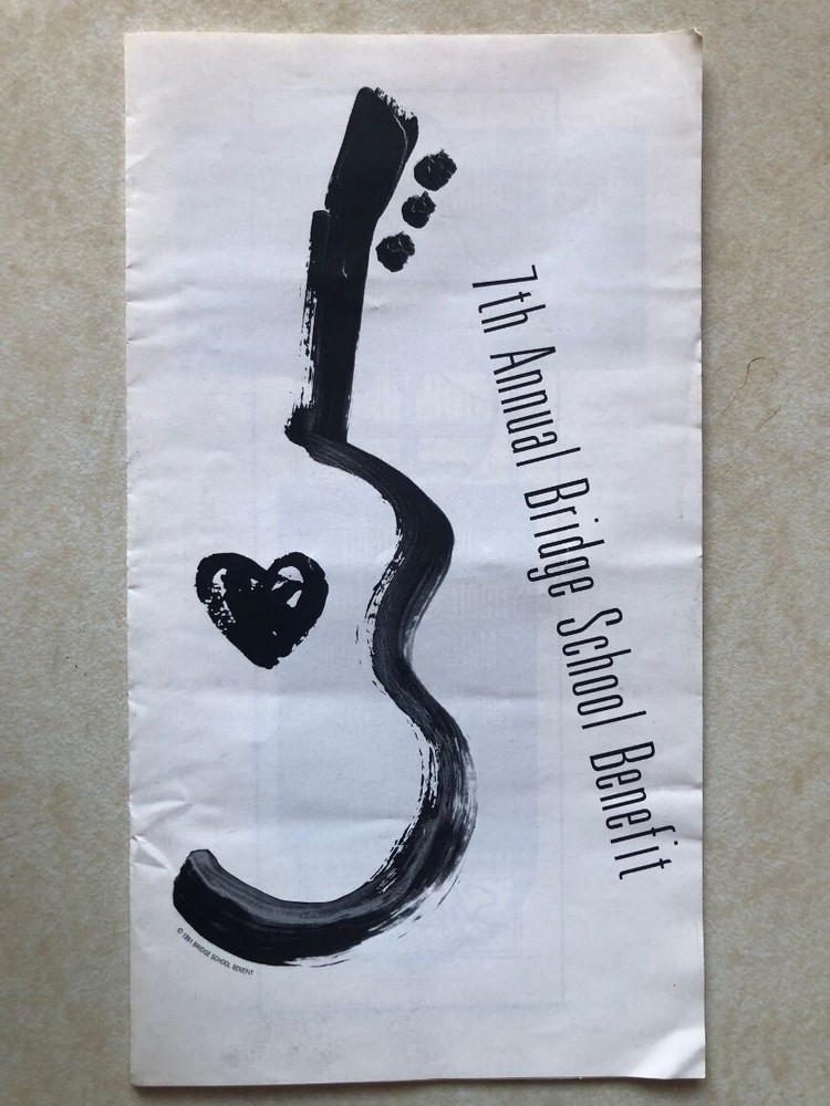 7th Annual Bridge School Benefit Concert Program 1993 Neil Young Warren Zevon