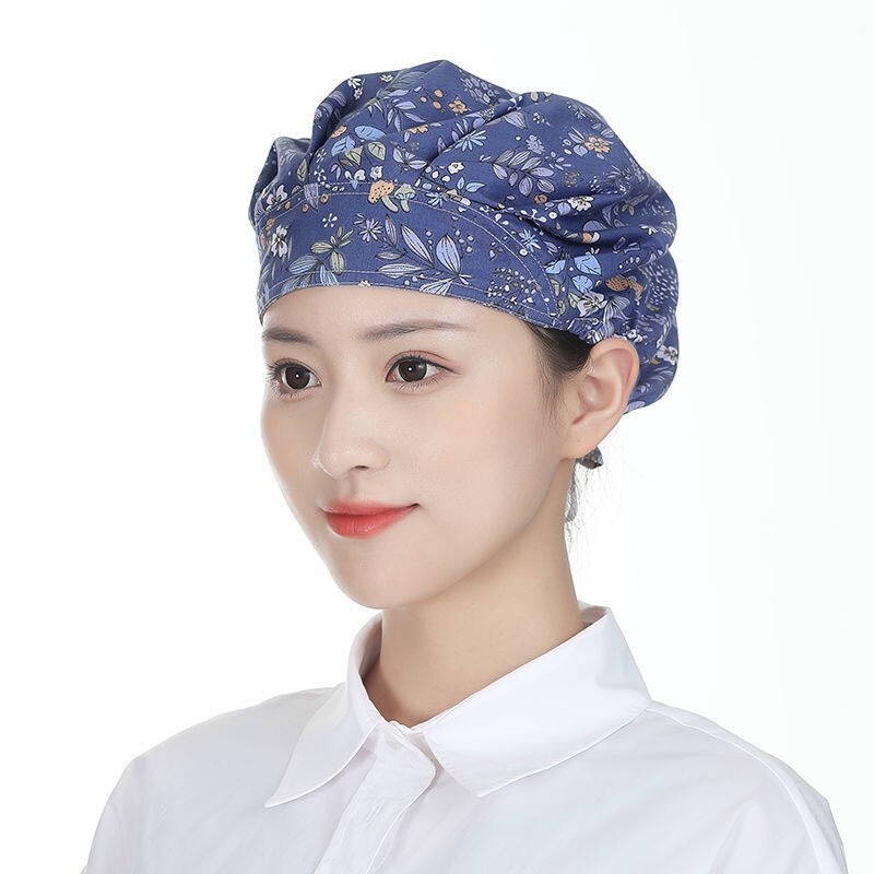 Women's Chef Hat Elastic Cook Hair Cap Dustproof Kitchen Baker