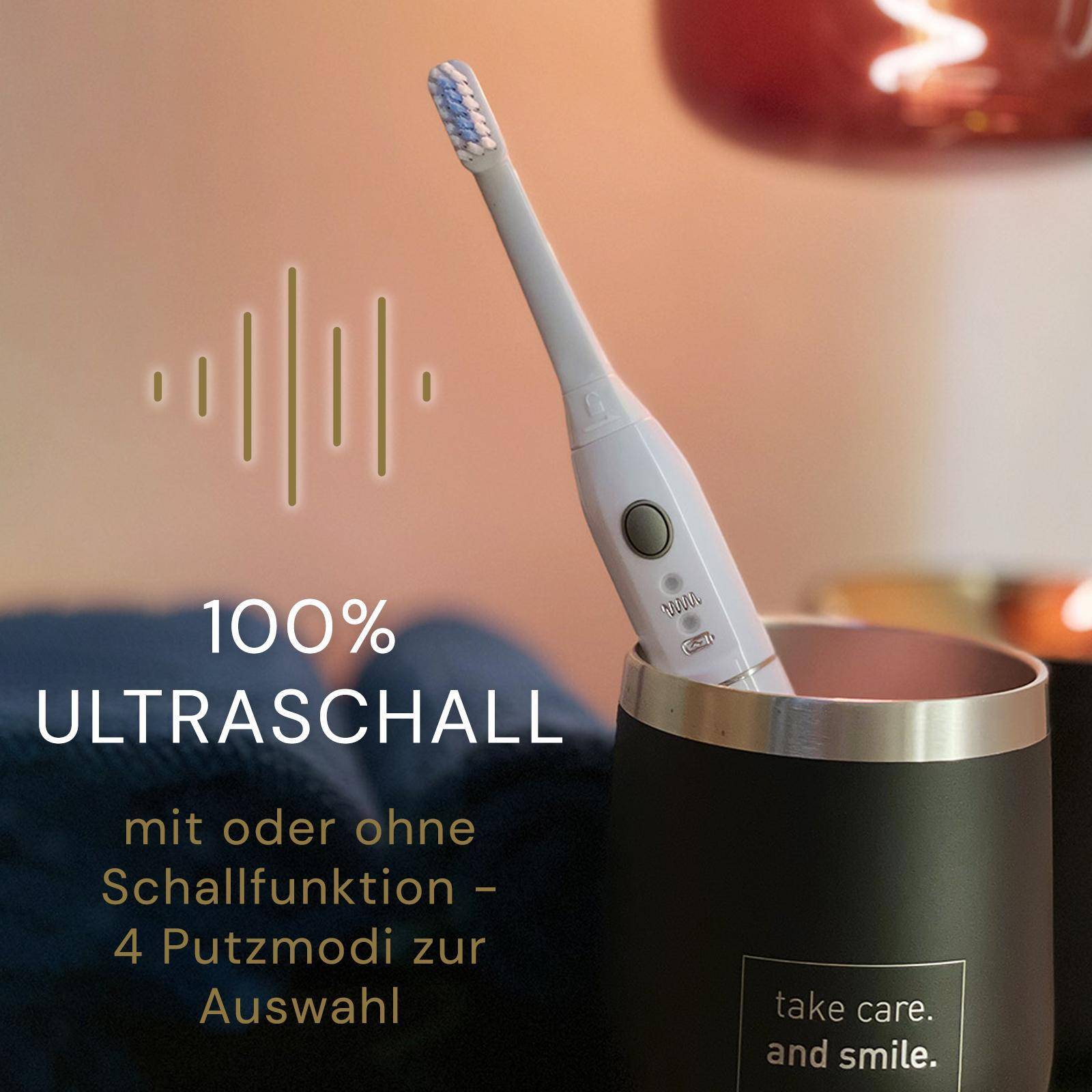 MEGASONEX M8 S Ultrasonic Toothbrush Set - With 2 Vibration Levels