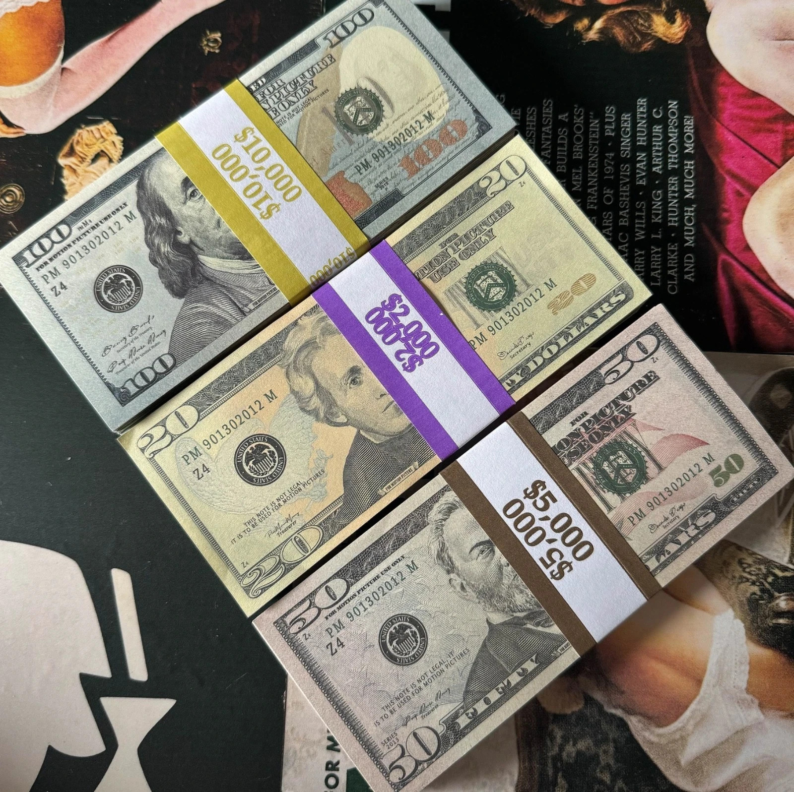 New Money Props Toy Play Fake Bills f\ Video Learning Education Toys10/20/50/100