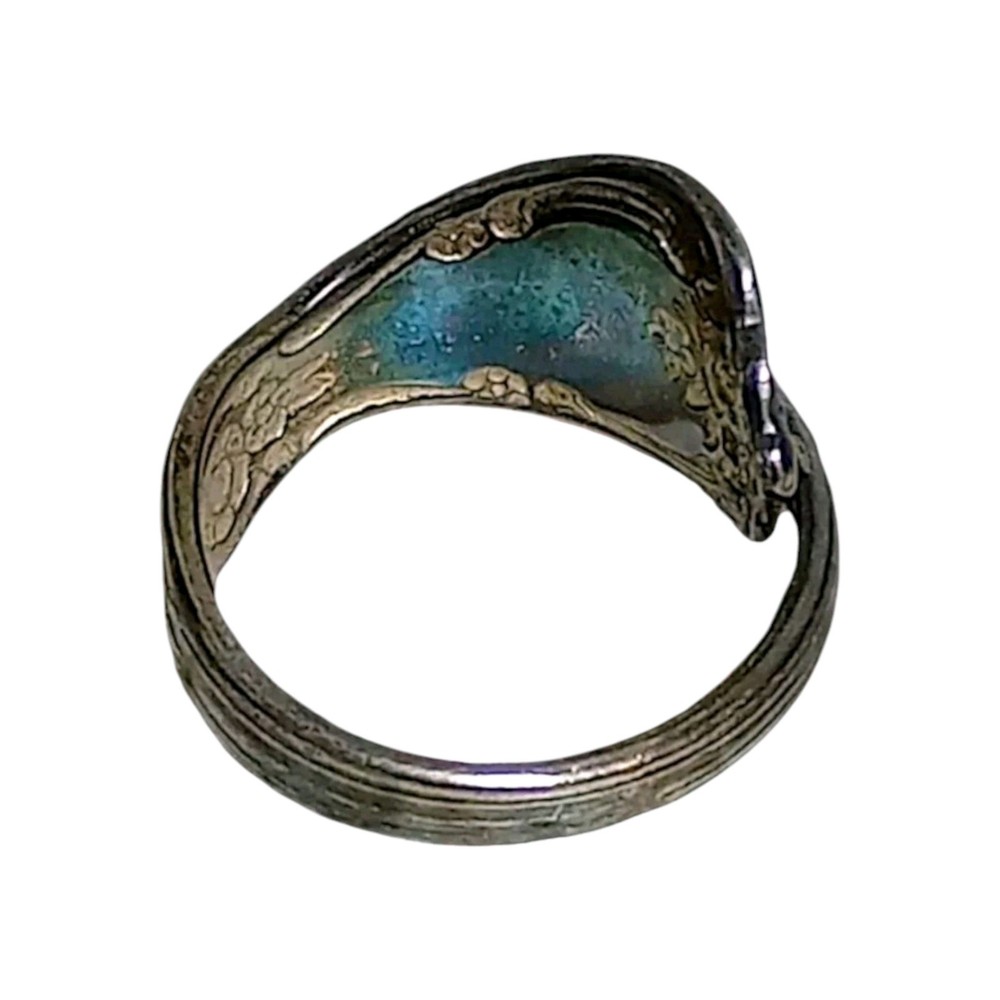 WM Rogers Oneida Spoon Ring Handcrafted Silver Plated Size Adjustable