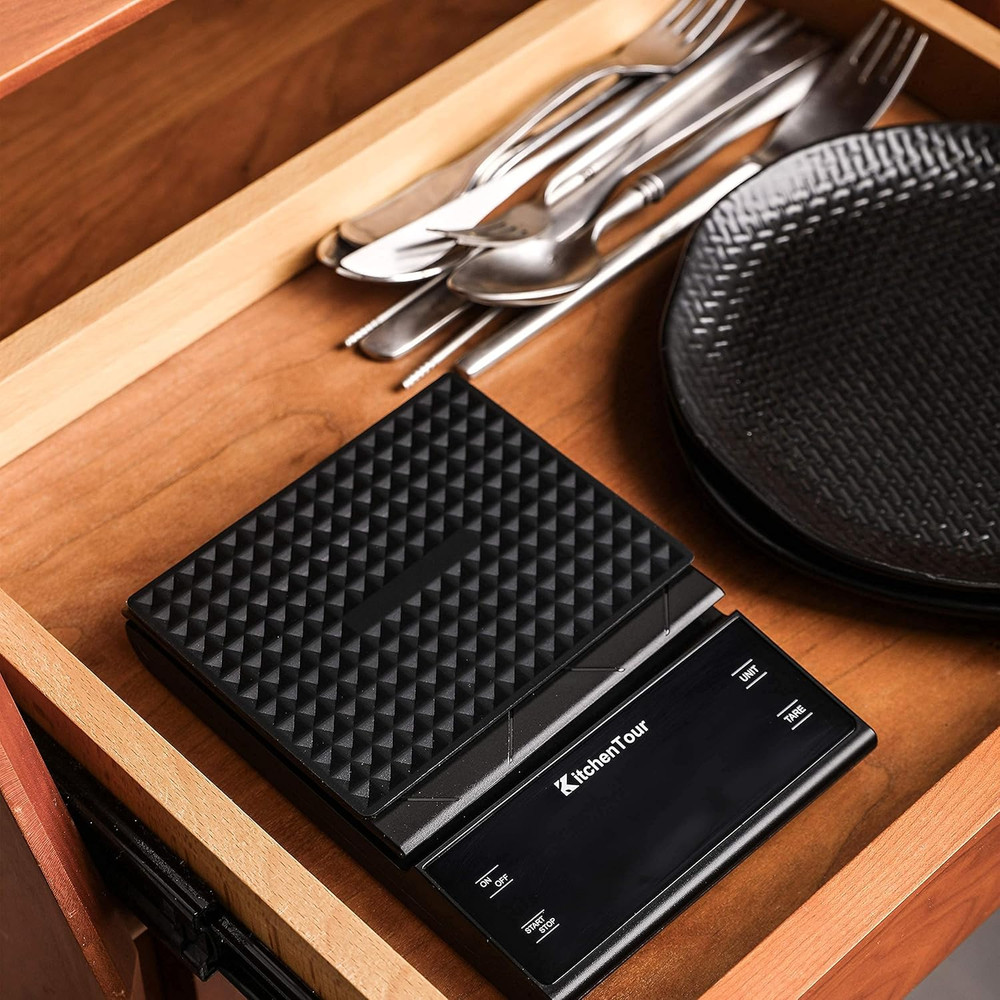 Kitchentour Coffee Scale with Timer for Brew Artisanal Java - Pour over Scale fo