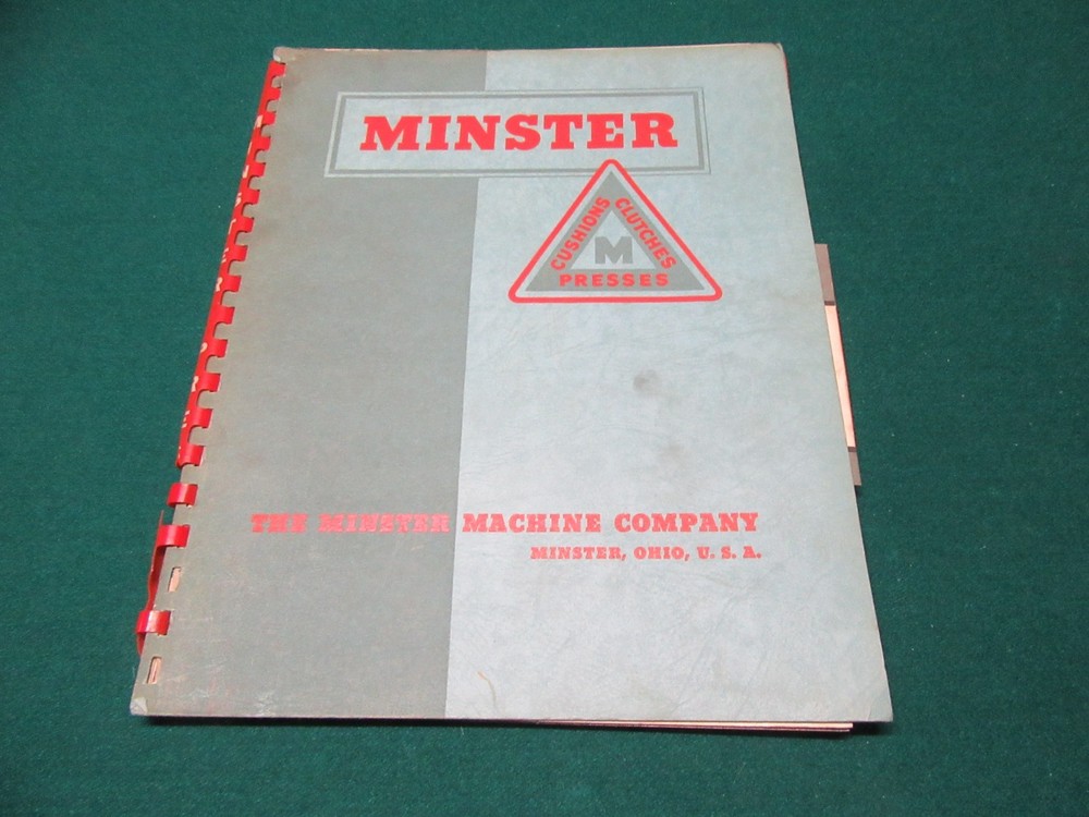 Minster Presses Machine Tool  Catalogs - Booklets