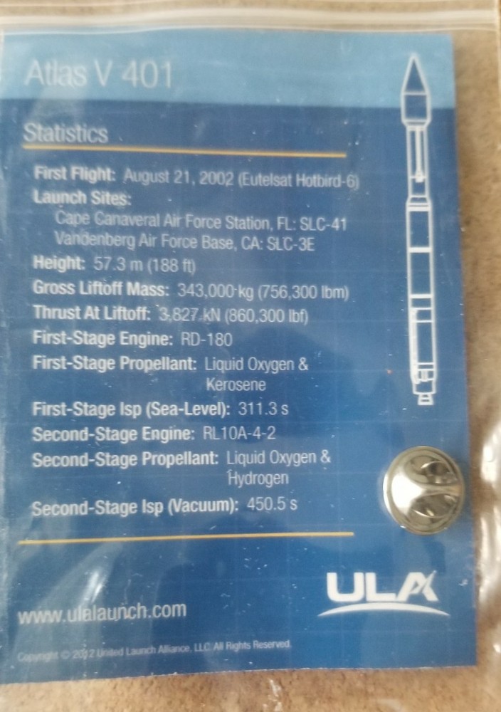 Launch Services Program NASS 4 Pin & 2 Rocket Pins