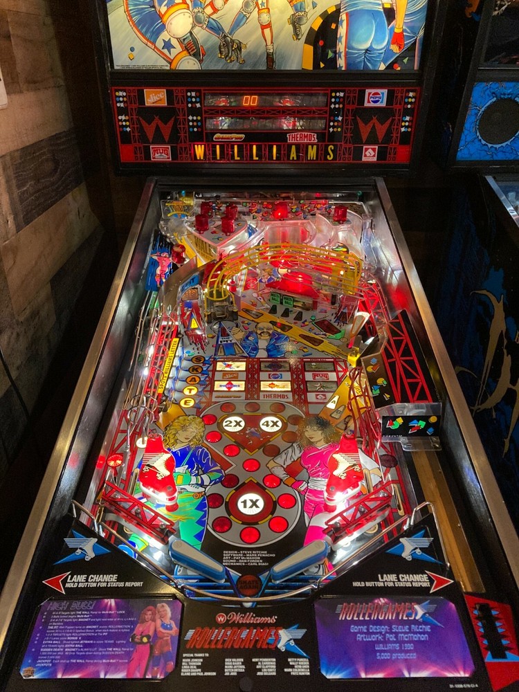 Williams Rollergames Pinball Custom Apron Cards Set Instruction Rules Info