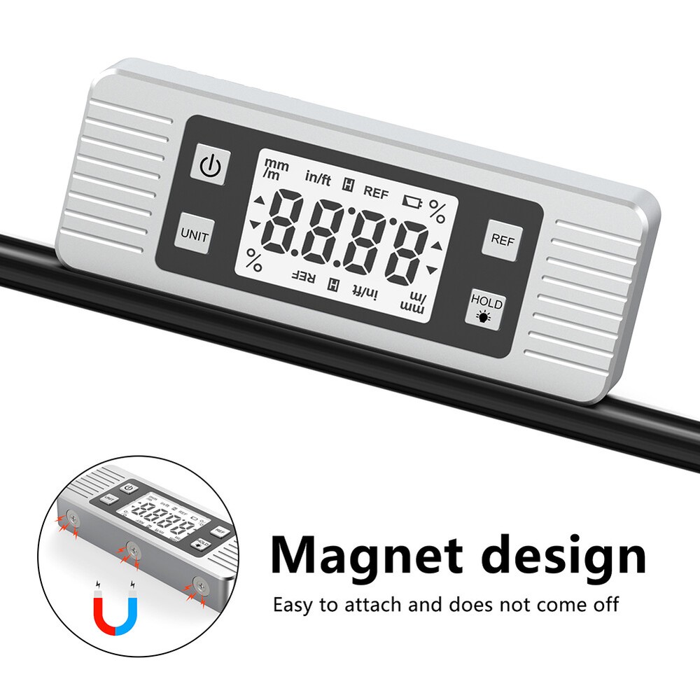 Mini LCD Digital Display Angle 4*90° Finder Magnetic Angle Gauge with Level Tool